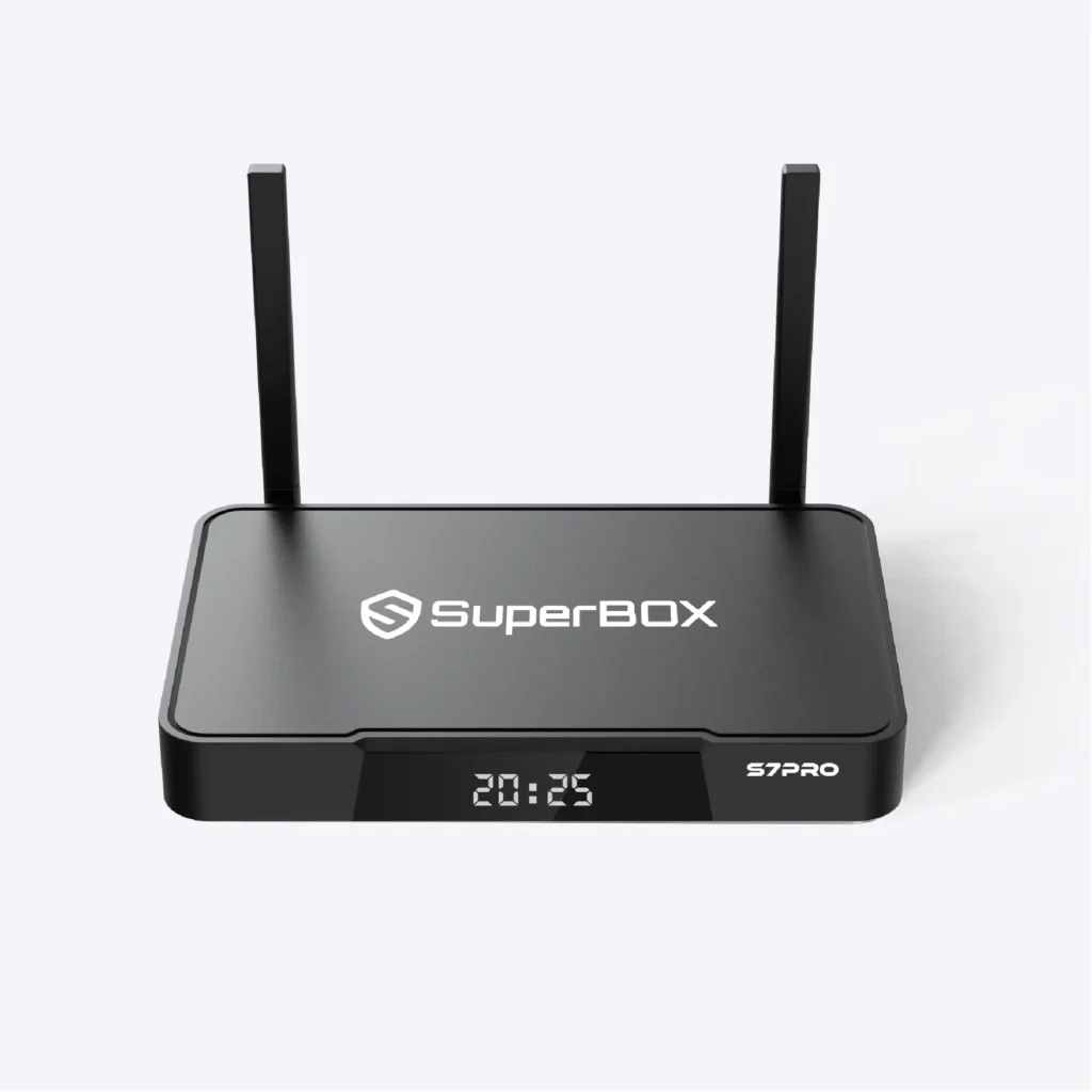 SuperBox S7 Pro Android TV box with 32GB storage and 6K streaming